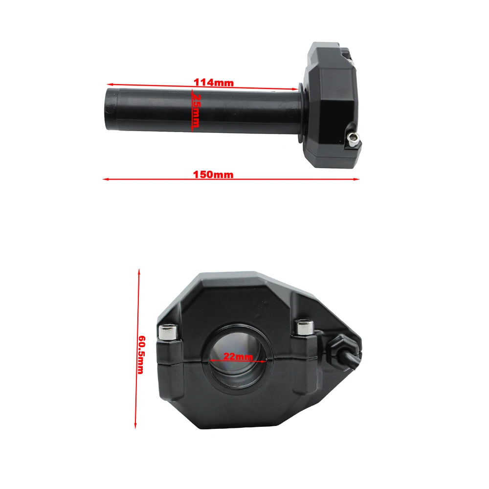 Motorcycle Handlebar Control Switch Ignition Key Lock Throttle Handle for 50cc-125cc Pit Dirt Bike ATV 4 Wheel Replacement Parts
