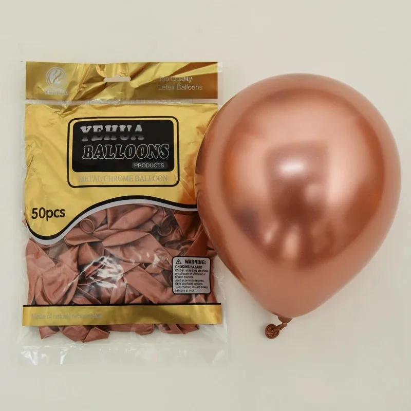 10Inch 50pcs Metal Balloons Wedding Decorate Happy Birthday Party Wholesale Globo Latex Balloon Baby Shower Valentine\'s Day Gift
