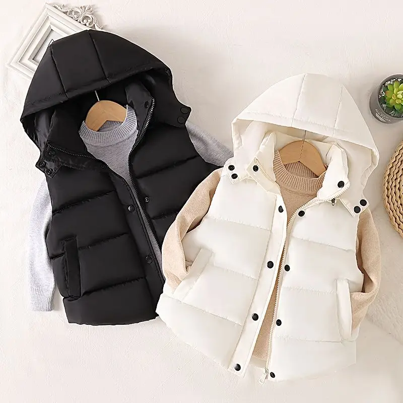 3-10 Years Old Children\'s Vest Trendy Warm Vest for Boys and Girls Fashionable Casual Autumn and Winter Kids Waistcoat Top