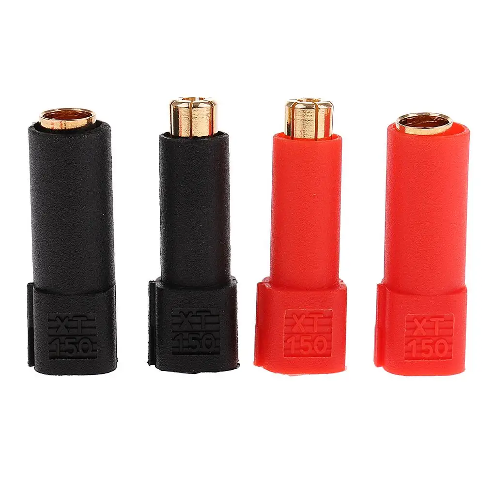 2Pairs XT150 Male Female Socket Gold Banana Plug for RC Lipo Battery Adapter