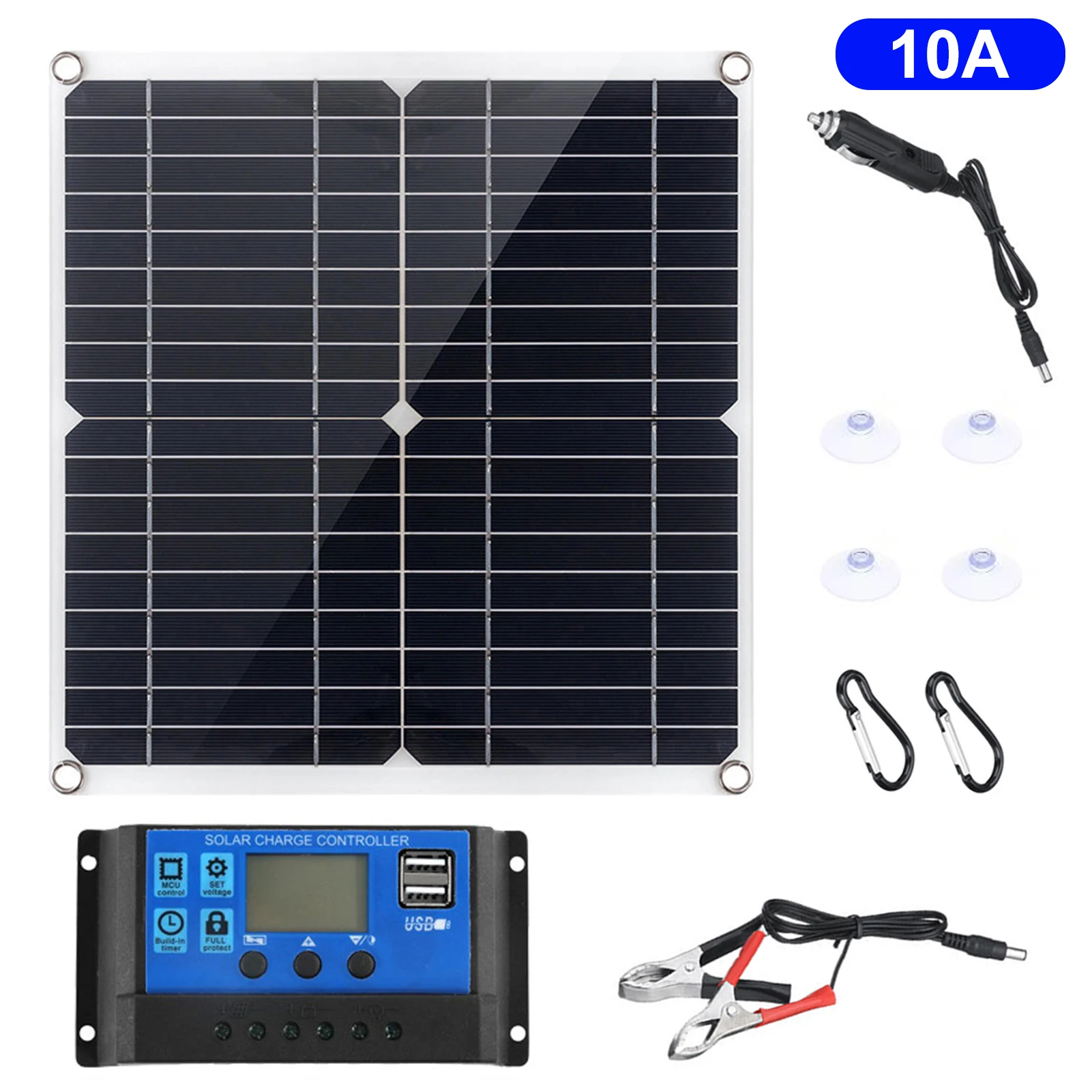 Flexible Solar Panels Kit 20W with 300W Controller 12V Power Supply USB Charging Solar Cells for Phone RV Car