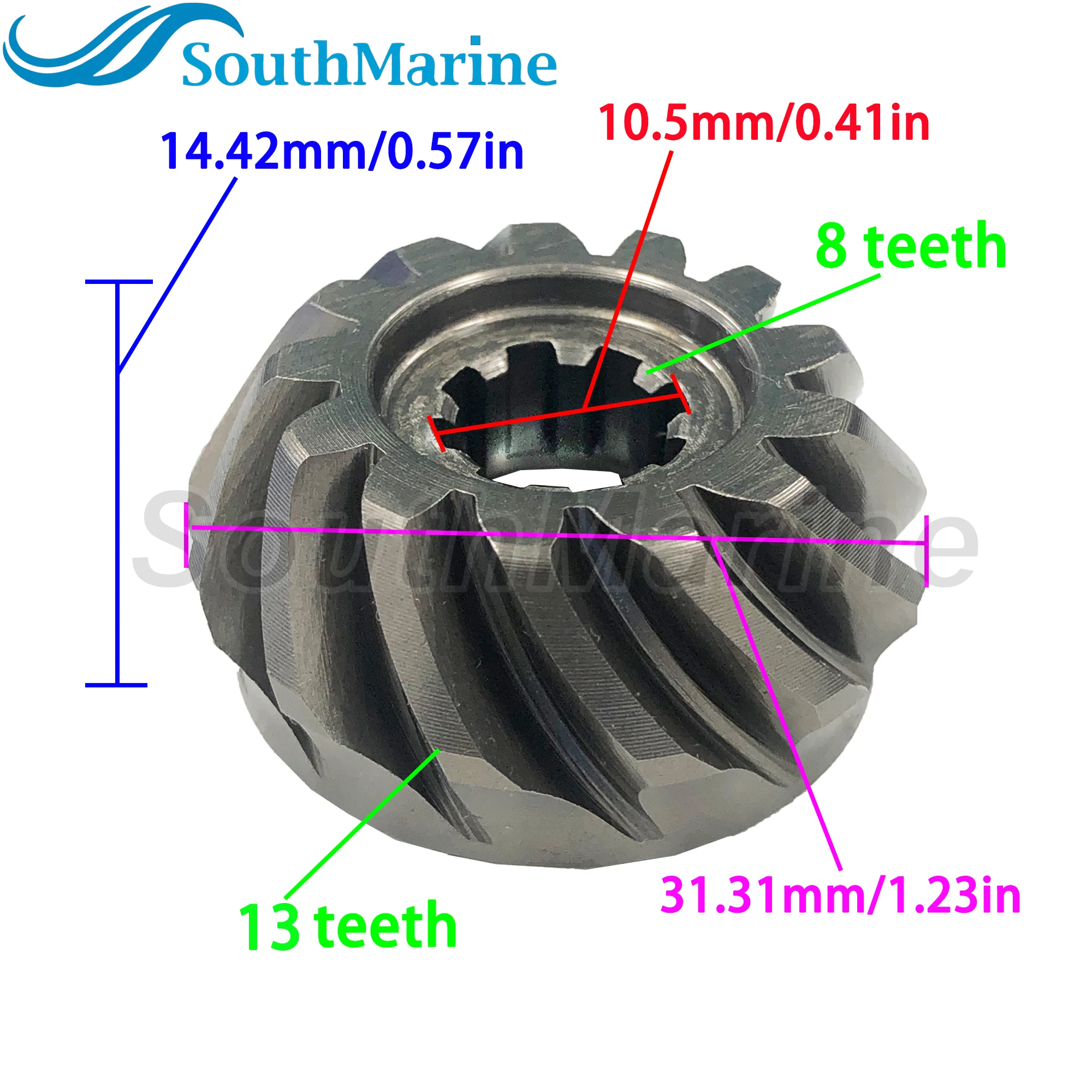 Boat Engine 63V-45551-00 Pinion & 6E7-45560-00/01 Forward & 6E7-45570/45571-00 Reverse Gear Set for Yamaha 9.9HP 15HP 9.9E 15E