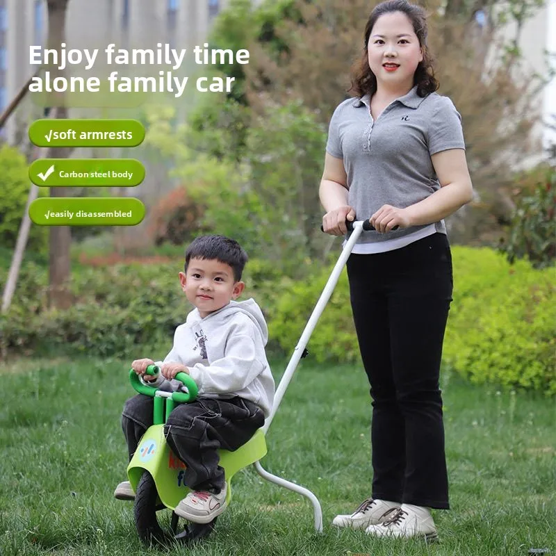 

Unicycle with Auxiliary Wheelbarrow Kids Paternity Outdoor Hillside Beach Unicycle for Mountain Kids Hand Propelled Unicycles