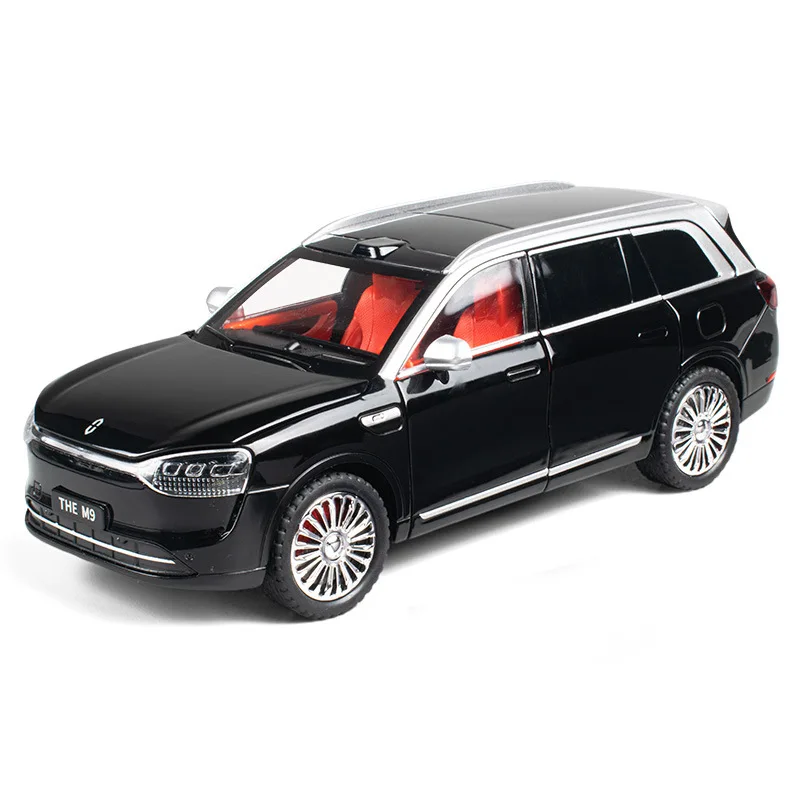

ENN 1:24M9 Remote Control Key Version Simulation Alloy Sound and Light Pull Back Multi-door Children's Toy Ornament