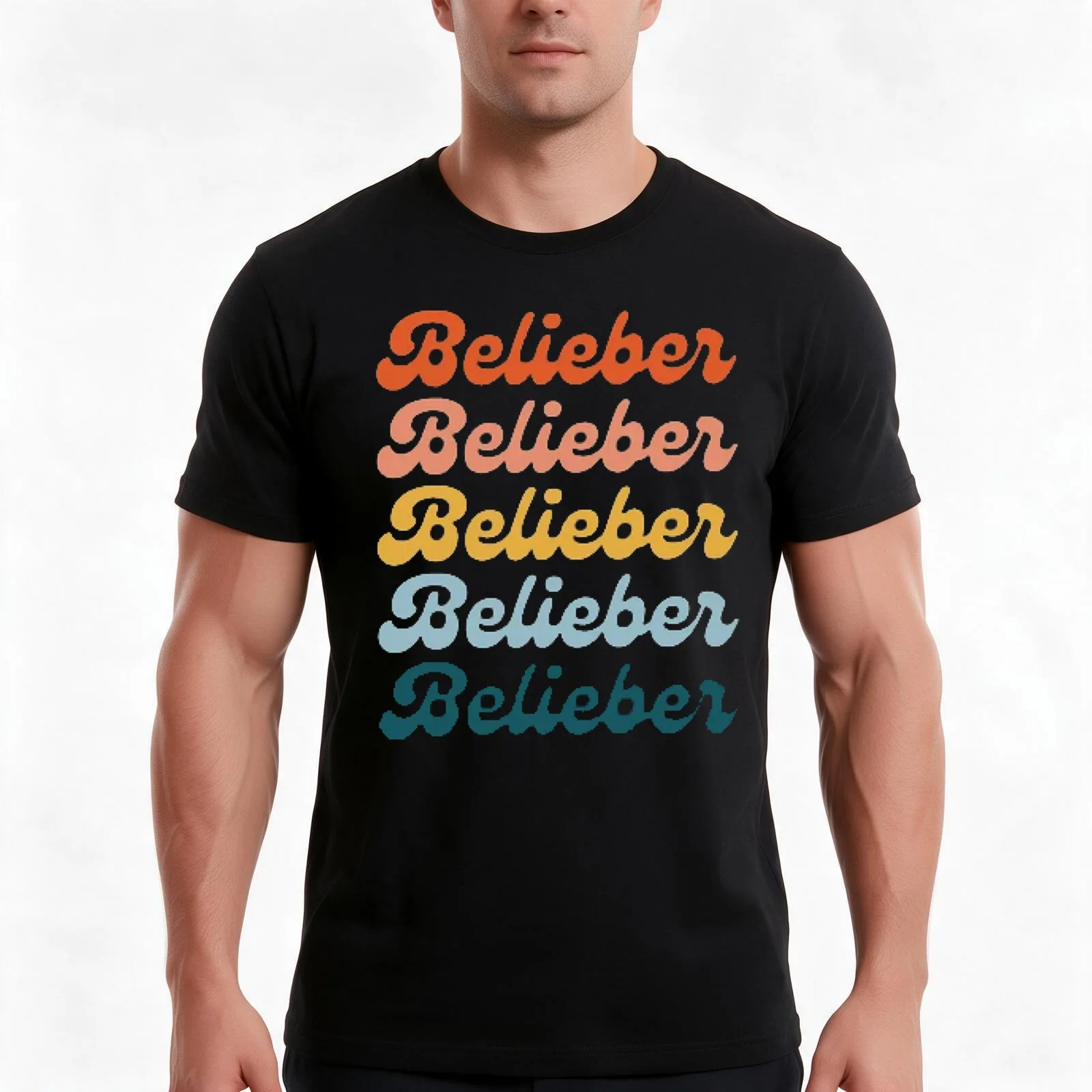 Justin Beiber Popstar T-Shirt, Summer Casual Cotton Tee, Oversized Streetwear Tops, Vintage Graphic Print, Unisex Men Women