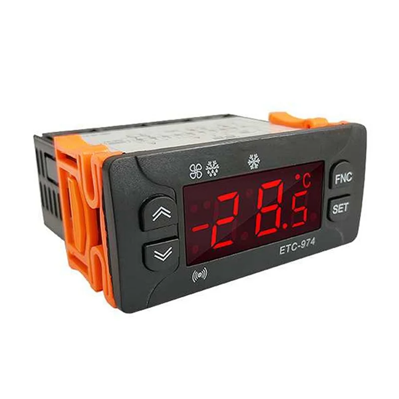 A44TETC-974 Mini Temperature Controller Refrigerator Thermostat Regulator Thermoregulator Thermocouple NTC Dual Sensor
