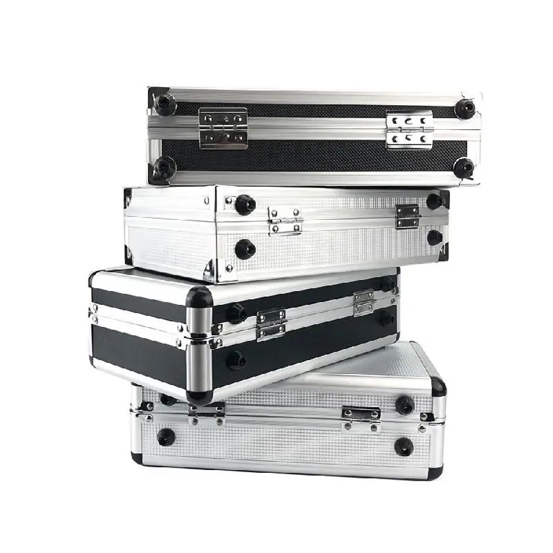 Portable Shockproof aluminum alloy tool box safety insurance equipment tool box instrument box storage box suitcase