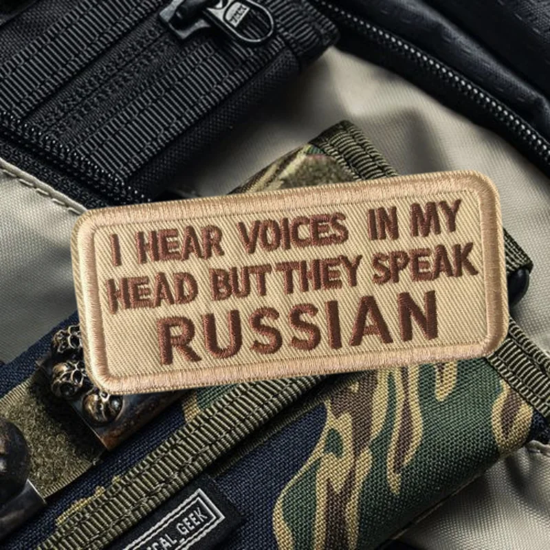 Parche bordado Hear Voices in My Head – Mochila chaleco táctico MOLLE - imagen 5