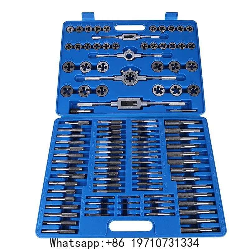 Set M2‑ Screw Nut Thread Taps Dies with Wrench Handle Heavy Duty Hand Tool Kit Tap Holder Thread Tap Tapping Tool