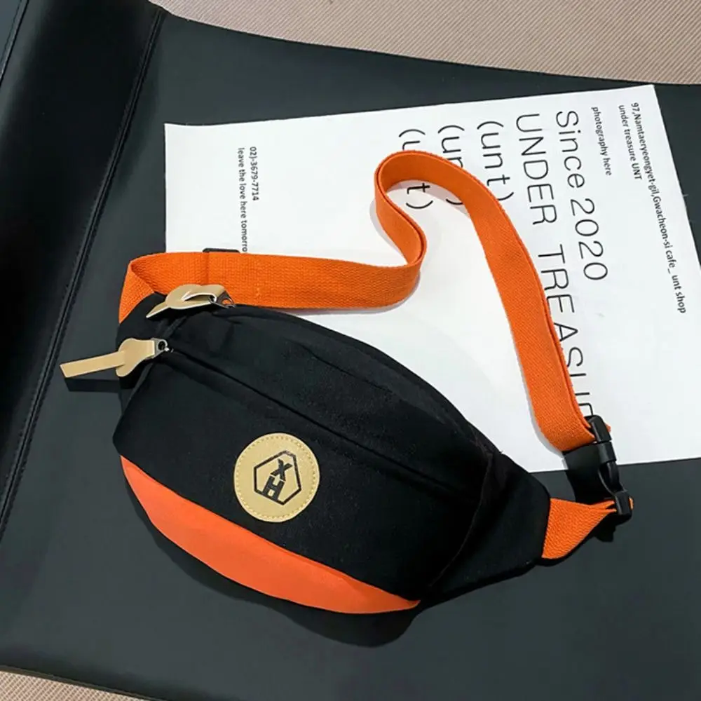 

Милая нейлоновая парусиновая сумка через плечо, однотонная холщовая нагрудная сумка в стиле Харадзюку, сумка-банан, сумка для телефона, поясная сумка, уличная одежда