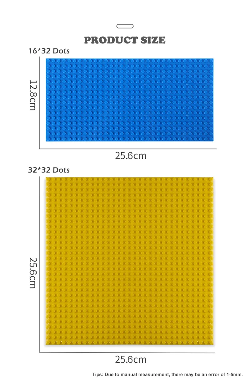 Doppelseitige Grundplatten 32x32 16x32 Doppelseitige klassische Grundplatten Blöcke Kunststoff DIY Bausteine Moc-kompatible Marken – Detail 12