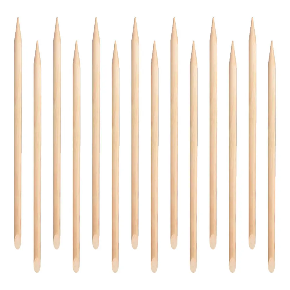 

100Pcs Wood Nail Sticks Cuticle Pusher Remover for Nail Art Manicure Supplies Cleaning Tool Portable Lightweight Pedicure Sticks