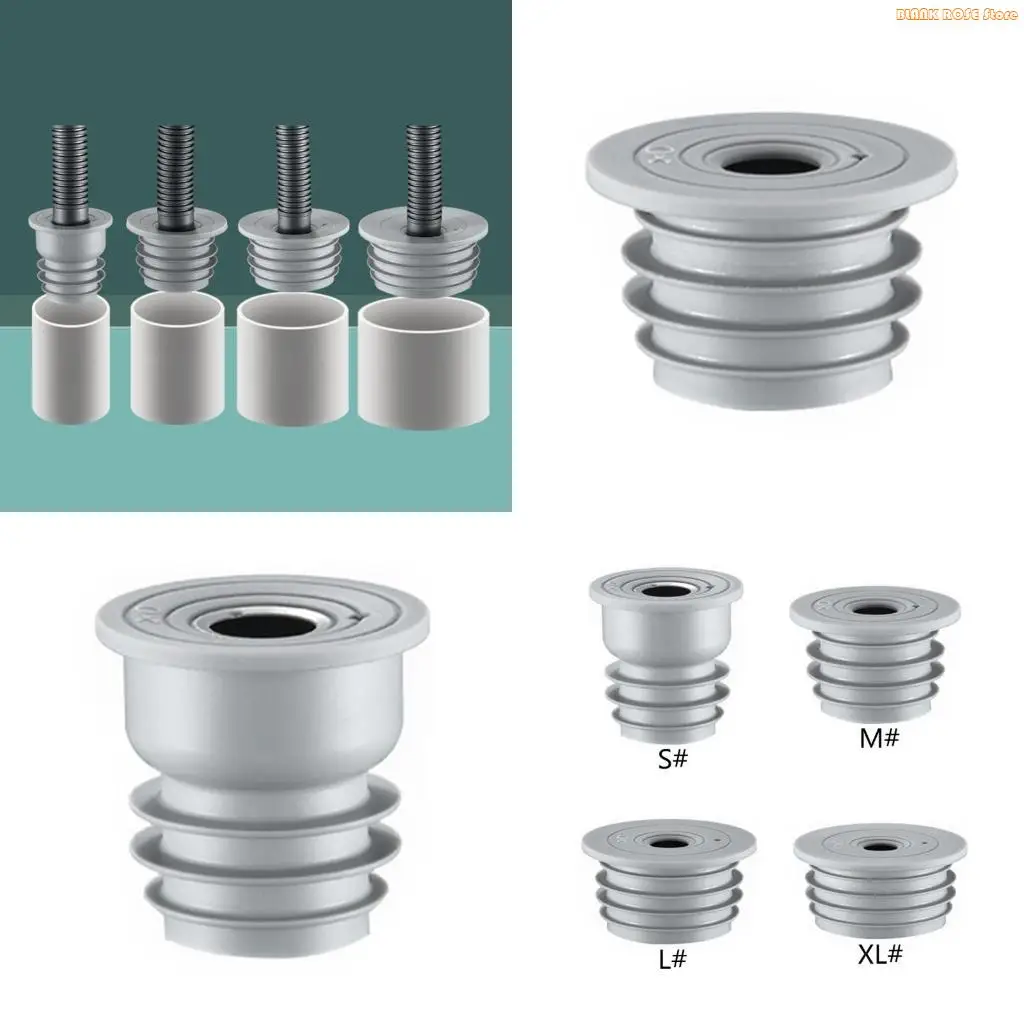 K1AE Silicone Plug Sewer Seal Ring Multipurpose Pipe Connector for Bathroom Kitchen