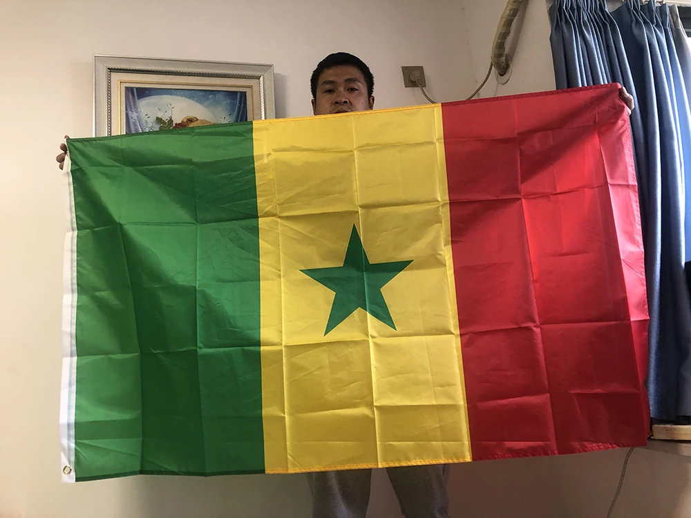 SkyFlag Bandera Senegal 90x150 - poliester para interior y exterior