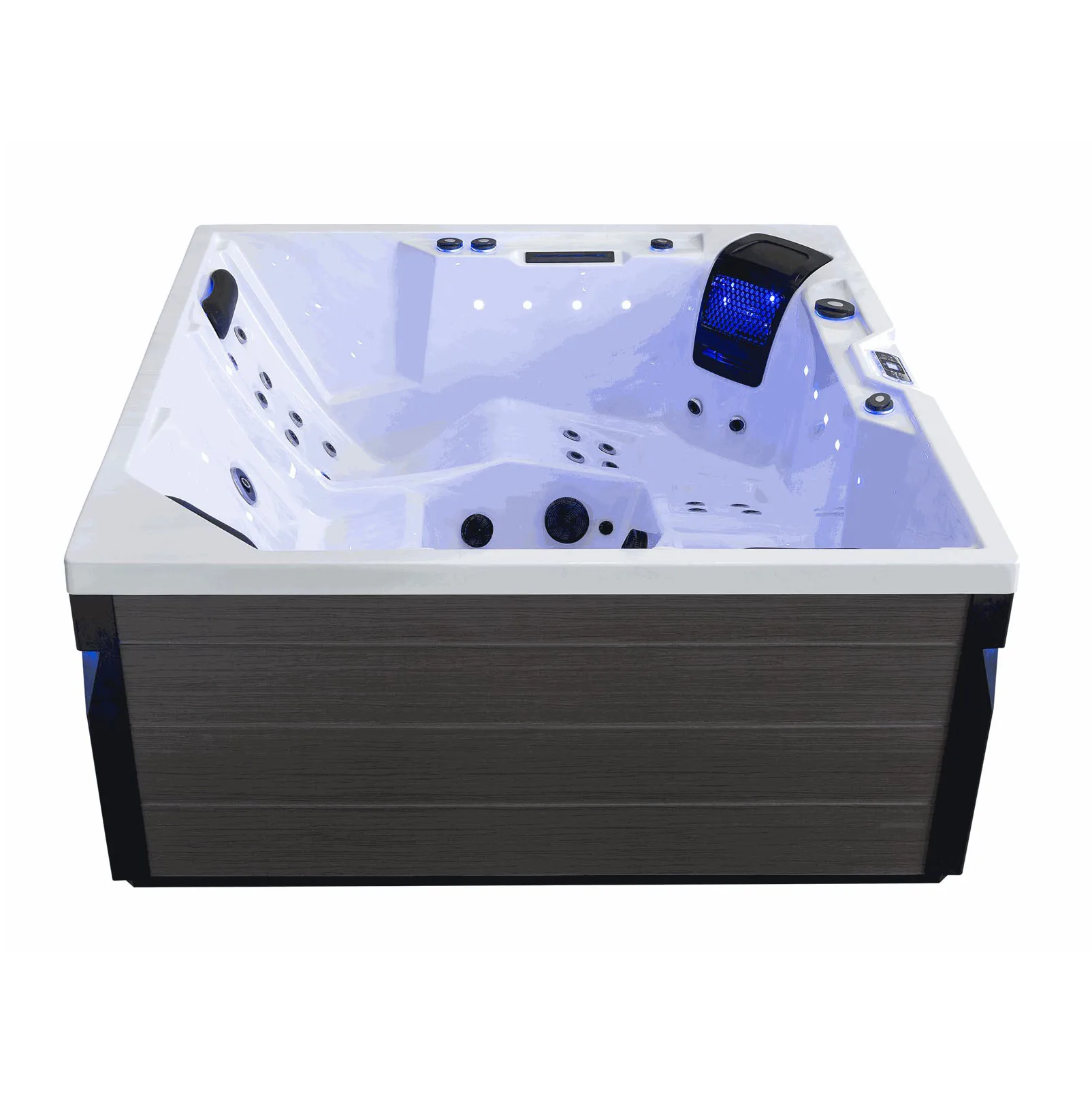 Hydrorelax Factory stock new design plug and play hot tub outdoor hot tub square tub for 5 people