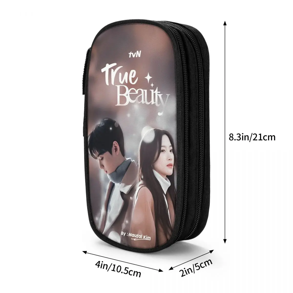 True Beauty Series Hwang In Youp Cha EunWoo Pencil Case Double Layer Child Cute College Pencil Bag Stationery Organizer