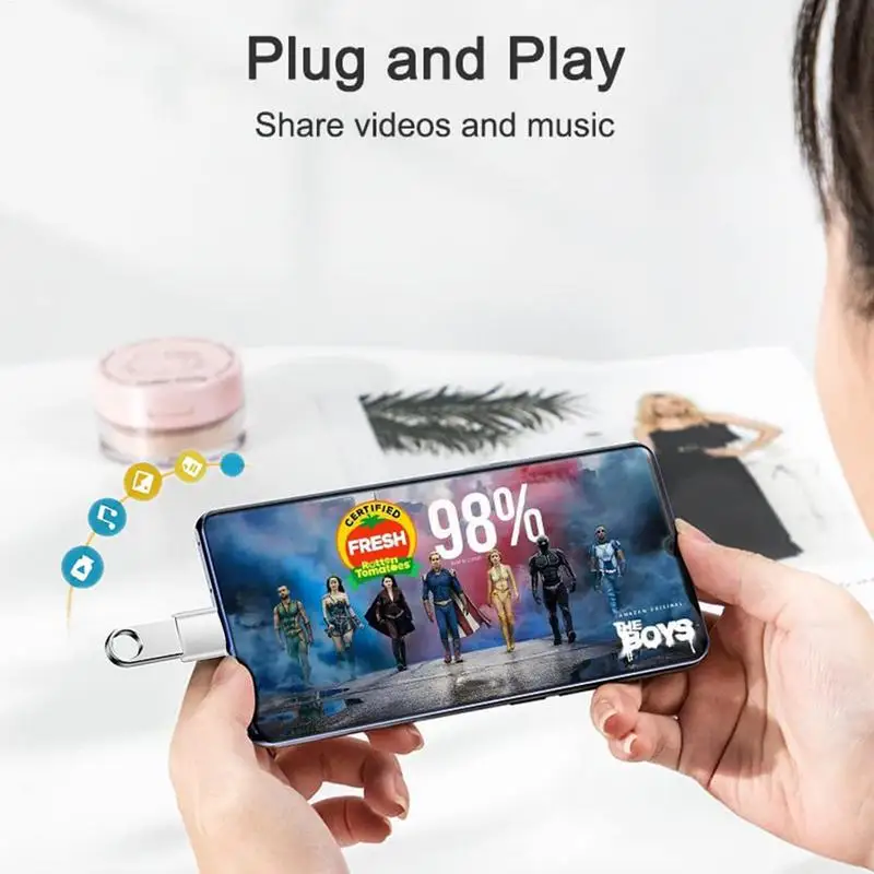 For Otg Type C To USB Adapter Type C Male To USB Female Converter Travel Accessories Good Heat Dissipation Small Gadgets For