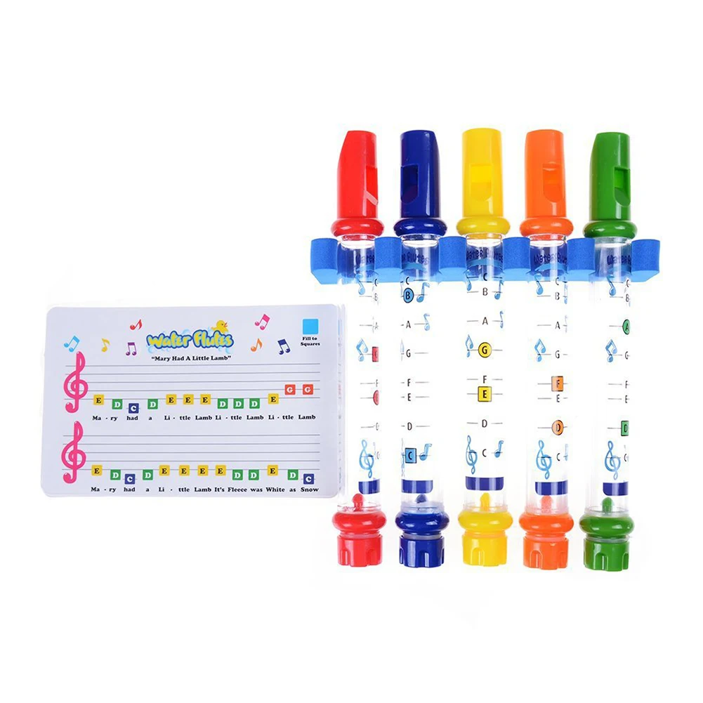 5 Stück wasserdichte Panflöten mit Musikbuch für Bad, Anfänger, Musikliebhaber, einfach zu spielende Bambusflöten, pädagogisches Geschenk – Detail 5