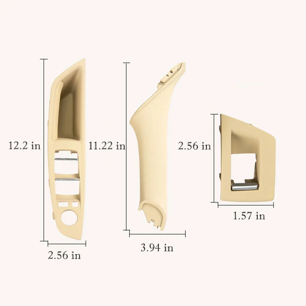 Left Hand Drive for BMW 5 Series F10 F11 F18 Car Interior Inner Door Handle Panel Pull Trim Cover 51417225876