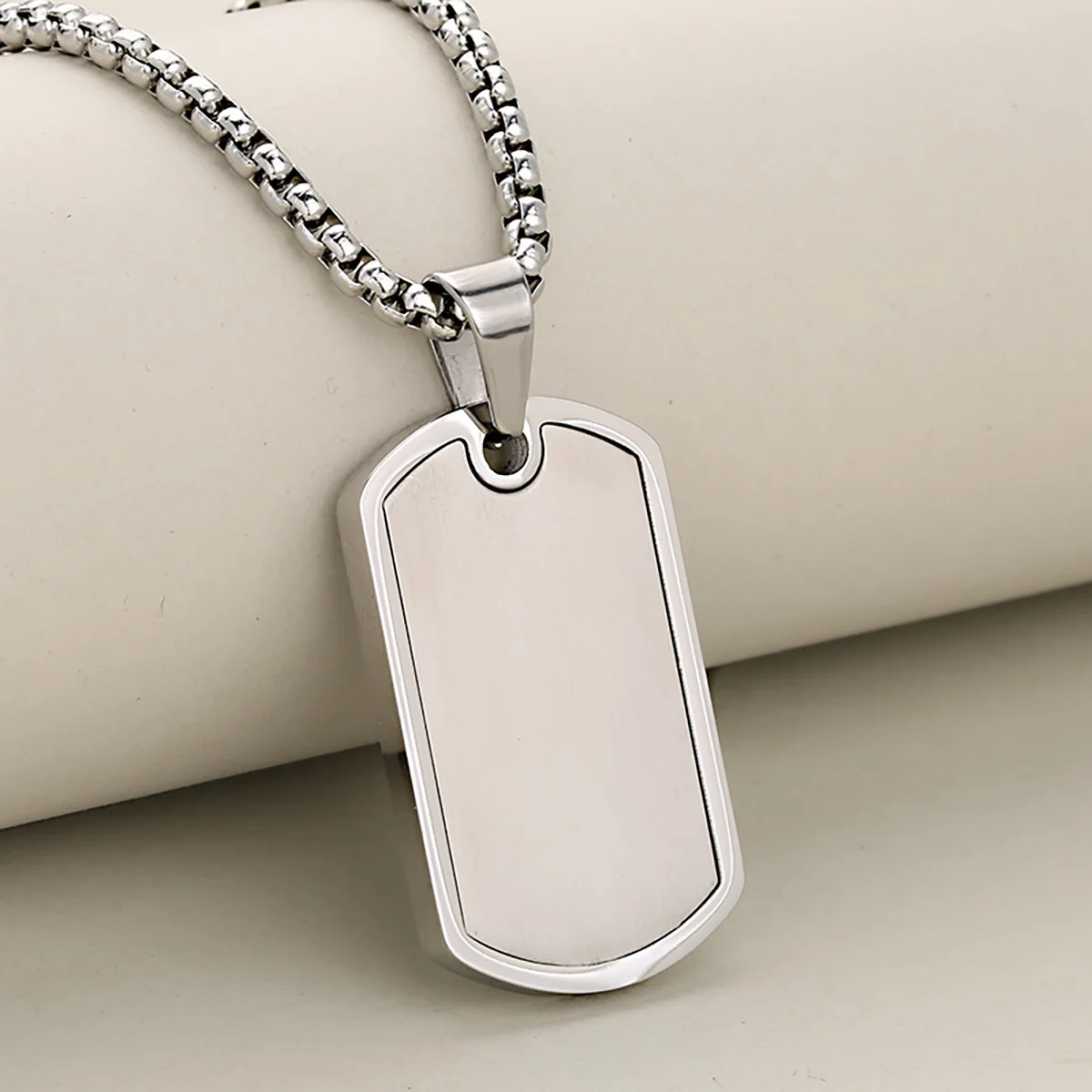 HNSP Militär-Hundemarken-Anhänger-Kettenhalskette für Männer, 316L Edelstahl, wasserdicht, Schmuckzubehör, Geschenk