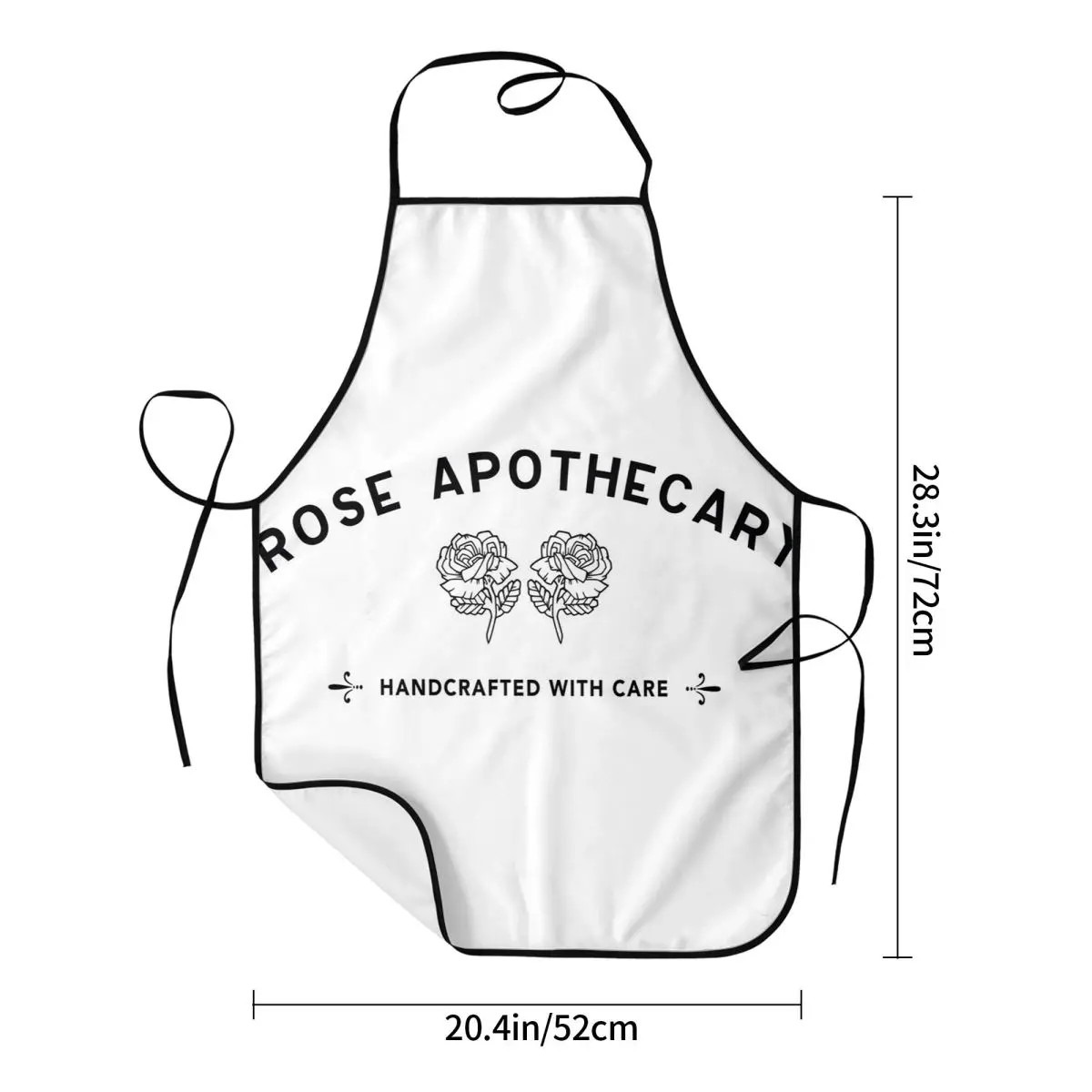 Apothecary-Rose,Schitt Apron Chef Cooking Baking Tablier Waterproof Bib Kitchen Cleaning Pinafore for Women Men Gardening