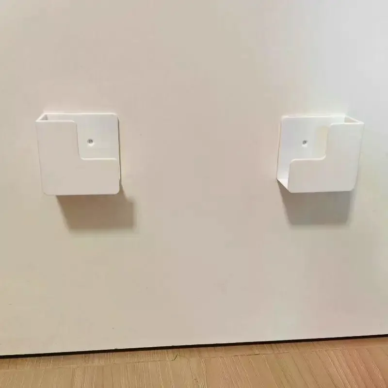 Wall-Mounted Scale Storage Rack - No-Trace Adhesive Space-Saving Plastic Bracket for Bathroom Gym Scales Organizer