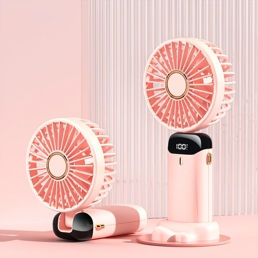 Portable N15 Neck Fan Rechargeable Handheld Desktop Cooler Digital Display 5 Speed Wind Aromatherapy Cooling Electric Tool