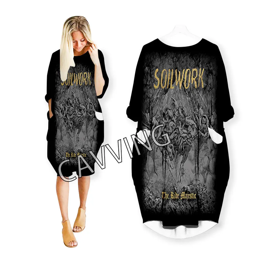 CAVVING Baju Lucu Fashion Band SOILWORK Gambar Cetak 3D Setelan Atasan Harajuku Pakaian Wanita Rok Gaun Lengan Panjang