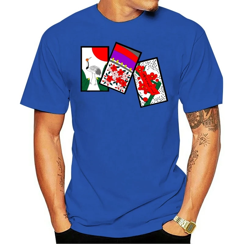 Men tshirt  Japanese Hanafuda T Shirt  T Shirt Printed T-Shirt tees top