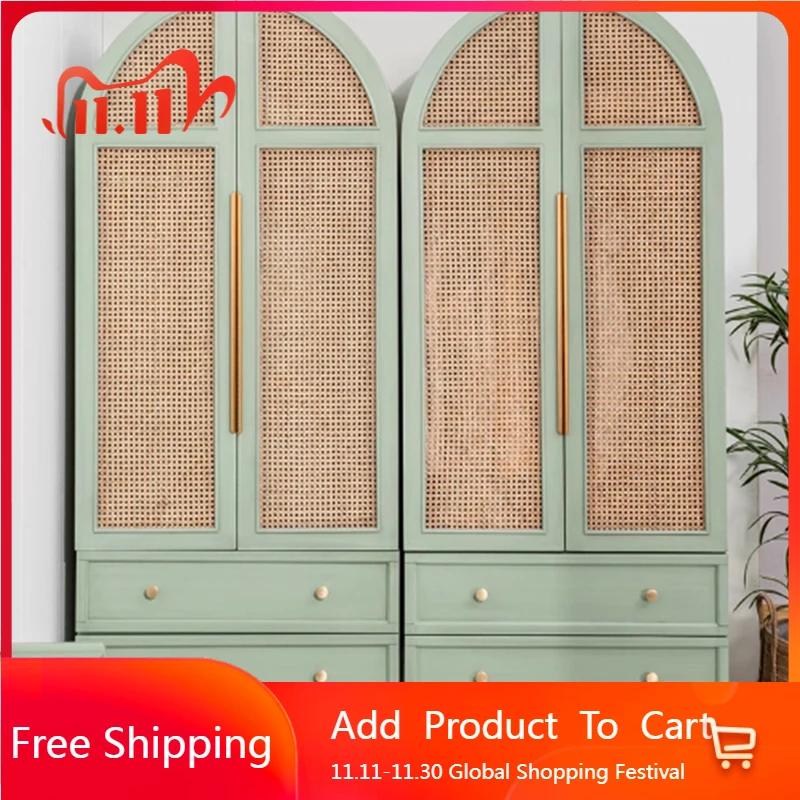 Armadio nordico da giardino Espositore in legno Armadio per vestiti Armadio portaoggetti Camera da letto Piccoli mobili Ropero indossabili per camera