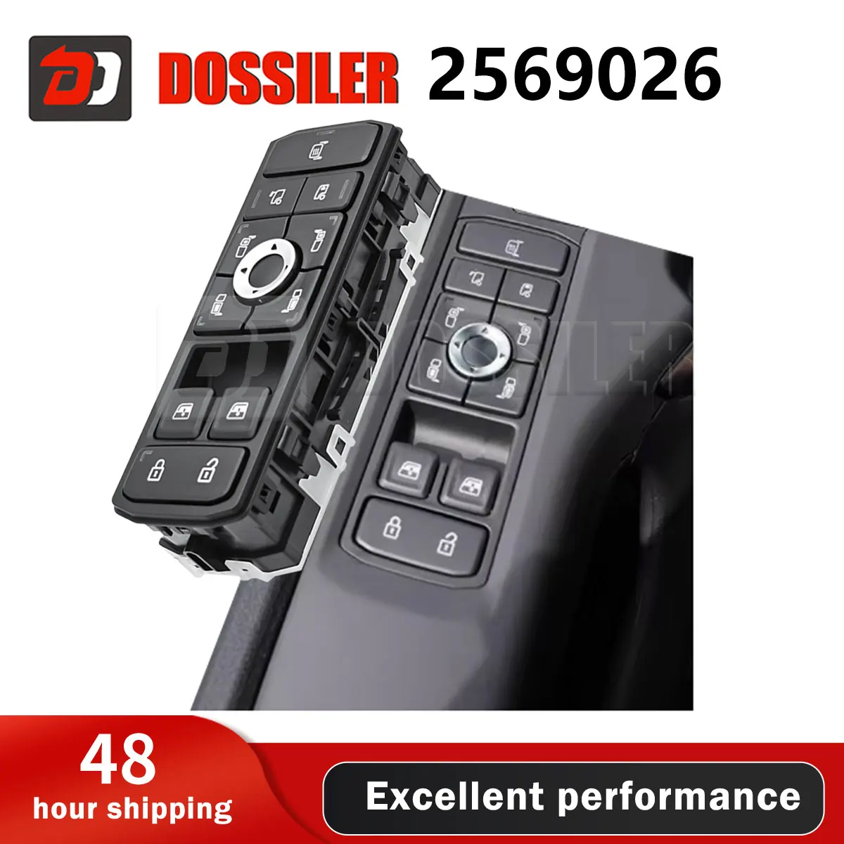 2569026 Dossiler for Scania R S NGT Truck LHD Electric Master Power Window Control Switch Glass Regulator Controller Car parts