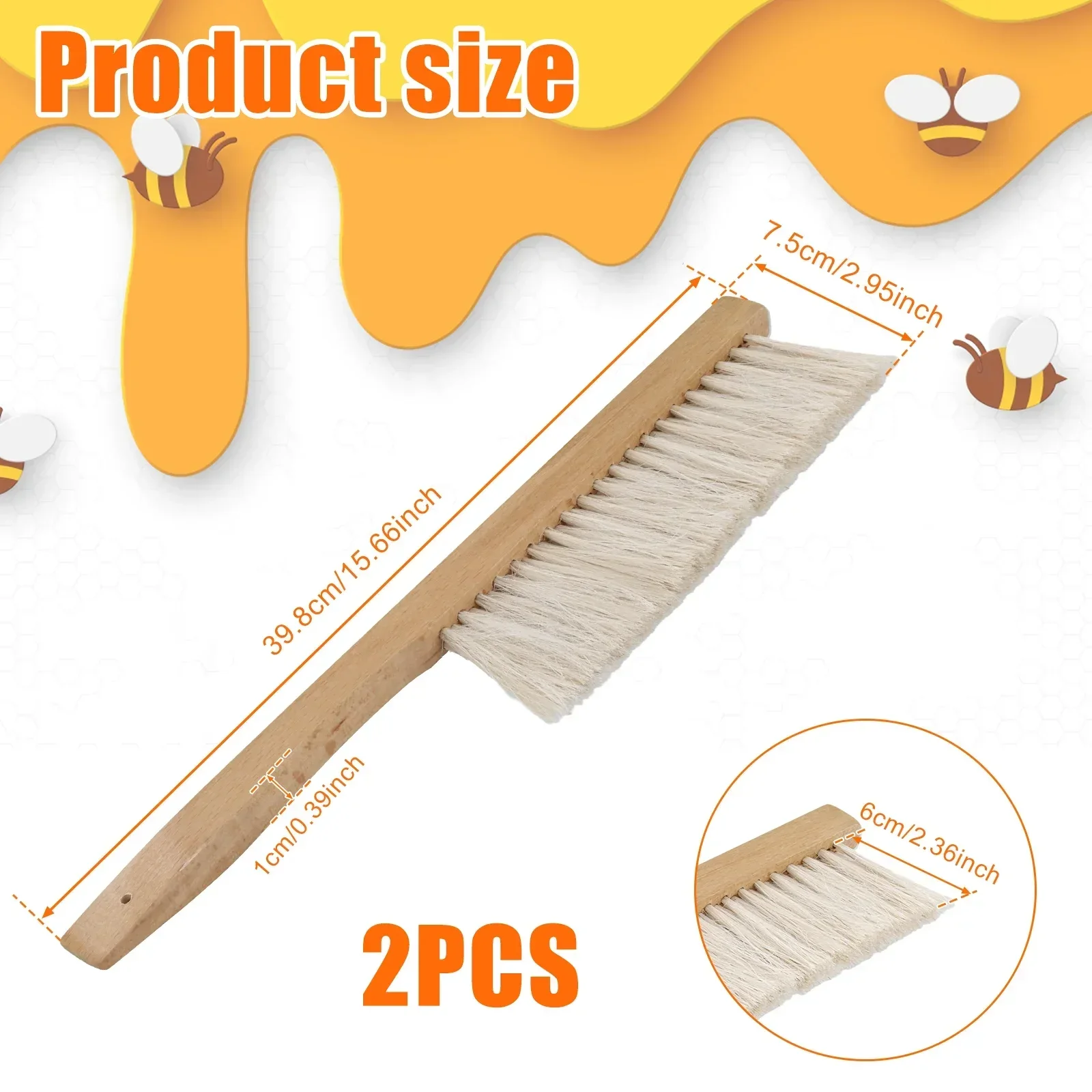 Bee Brush Wooden Handle Brush Beekeeper Tool Beekeeping Equipment Bee Hive Brush For Bee Keepers