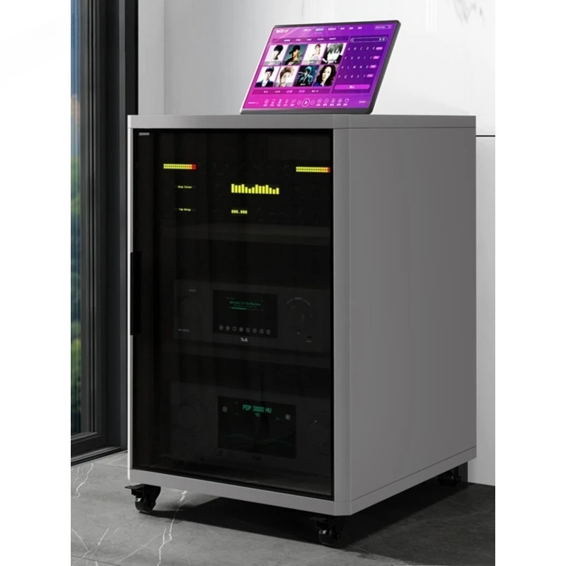 Audio-visual equipment Power amplifier cabinet Wood gold