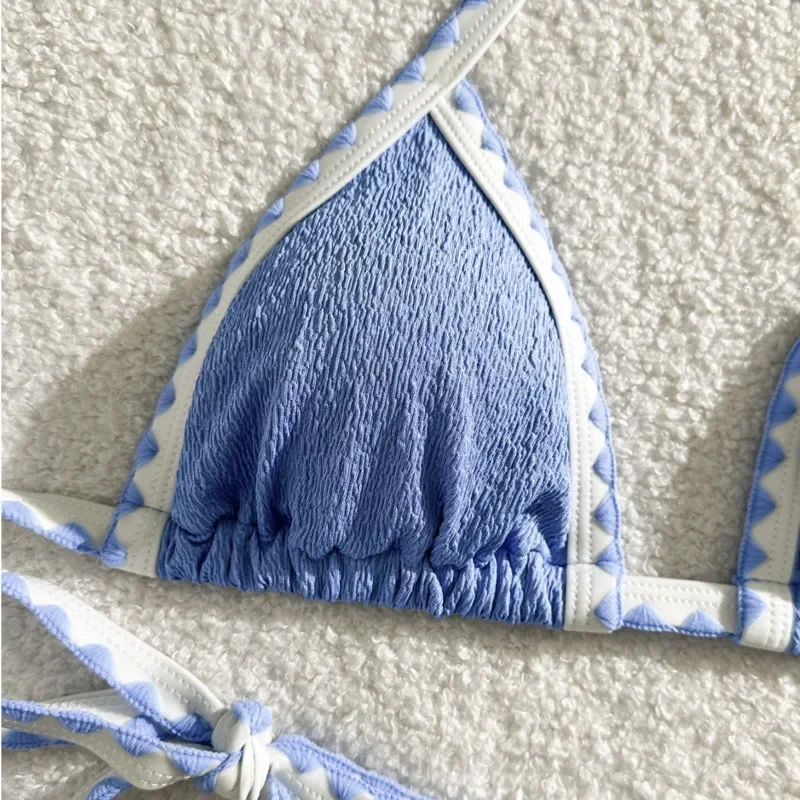 セクシーなビキニボーダー水着女性の水着プッシュアップ女性ビーチ水着水着ブラジルビキニセットプール海水浴者