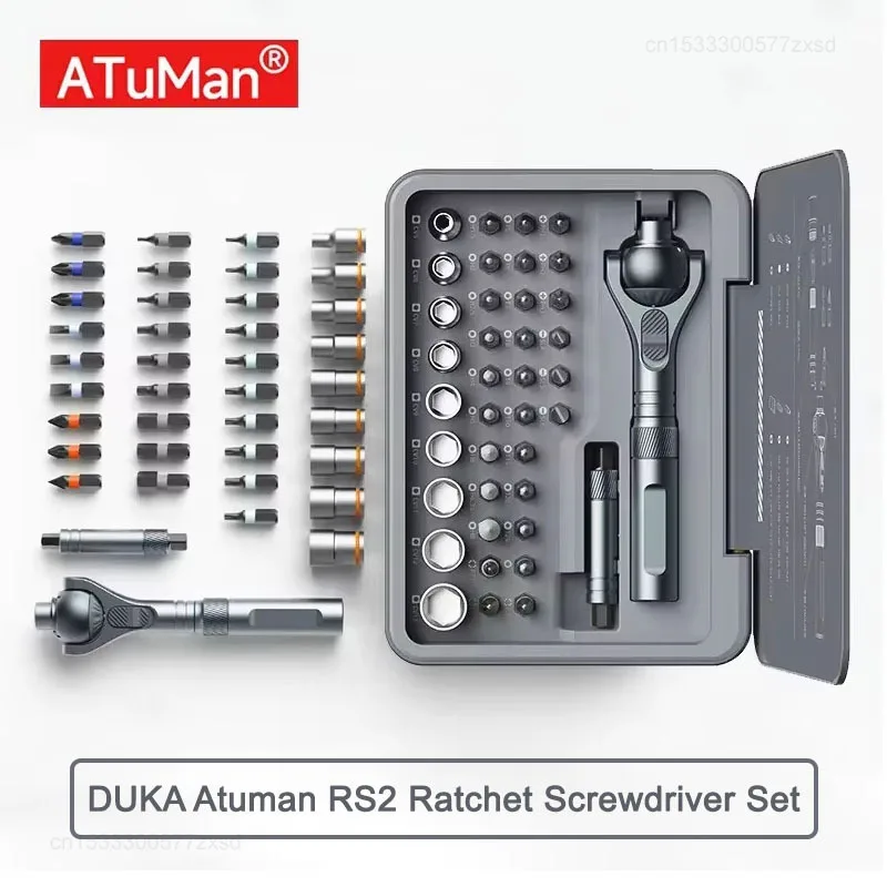 

Набор магнитных отверток DUKA Atuman с храповым механизмом 40 в 1, портативный прецизионный набор инструментов для ремонта, домашней мебели, компьютерного велосипеда
