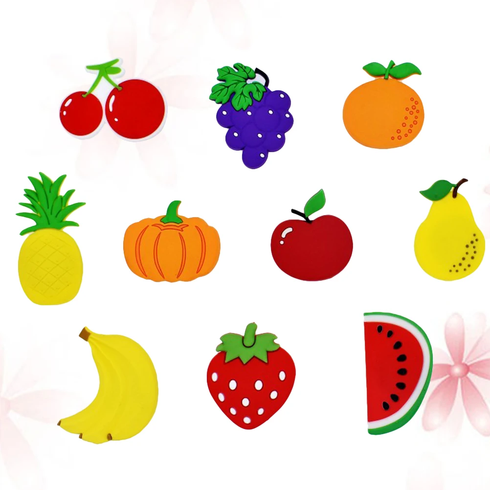 

10 Pcs Refrigerator Fruit Fridge Magnet Child Cute Cartoon Food Magnetic Stickers