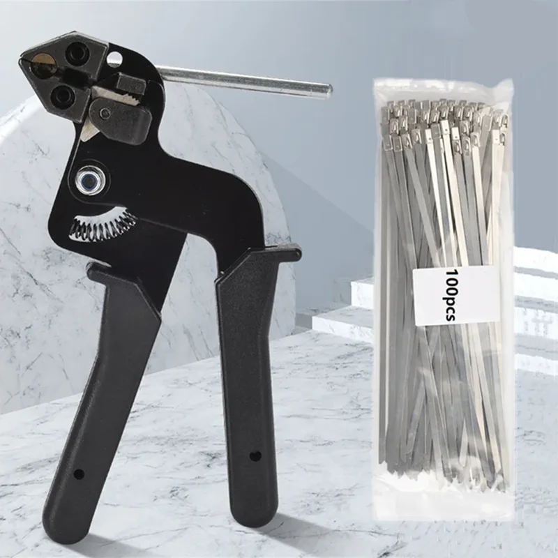 Stainless Steel Cable Tie Pliers Self-Locking Tensioner Strapping Machine Convenient Strapping Tool Automatic Cable Tie Guns