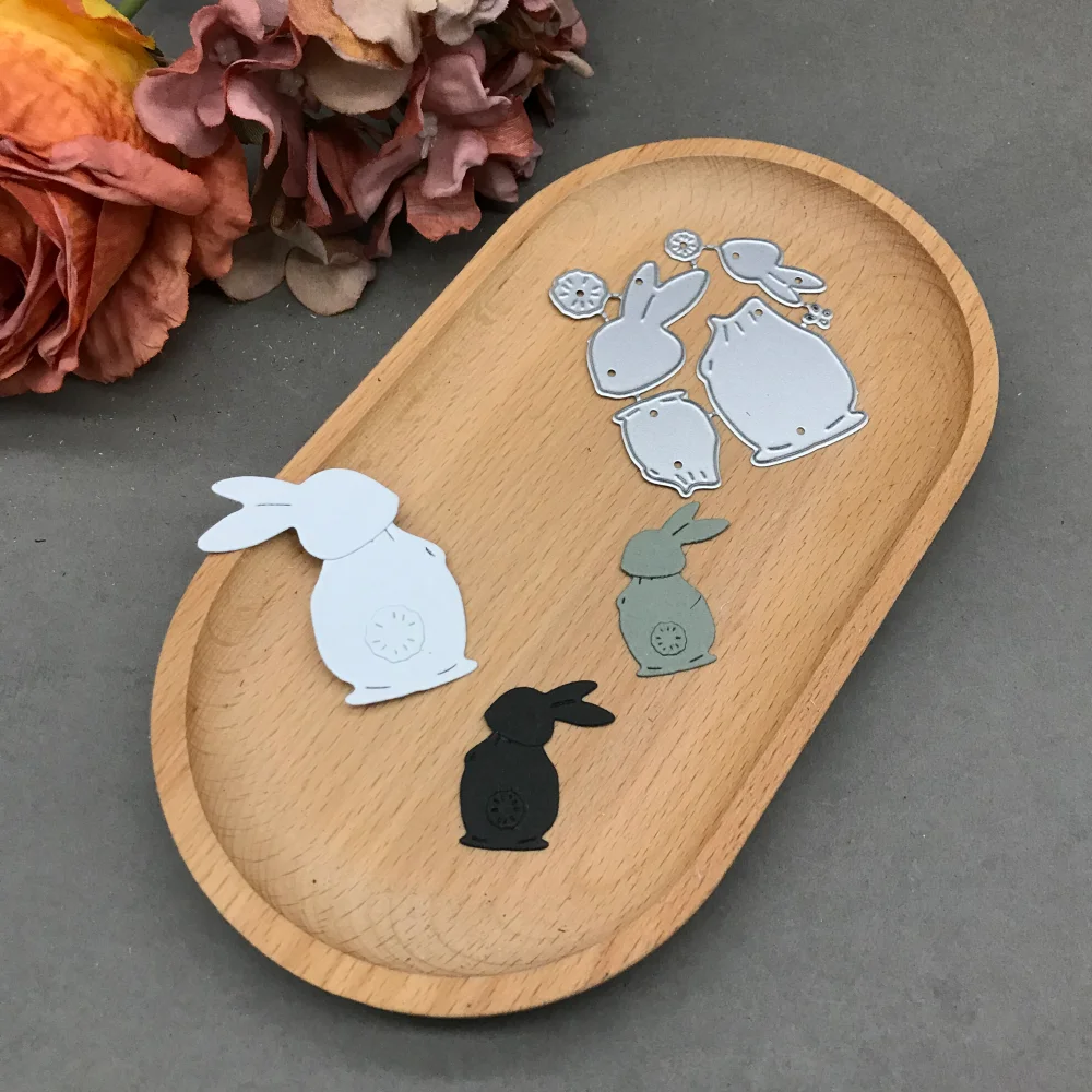 1pcs metal cutting dies cut die mold bunny decoration Scrapbook paper craft blade punch stencils dies