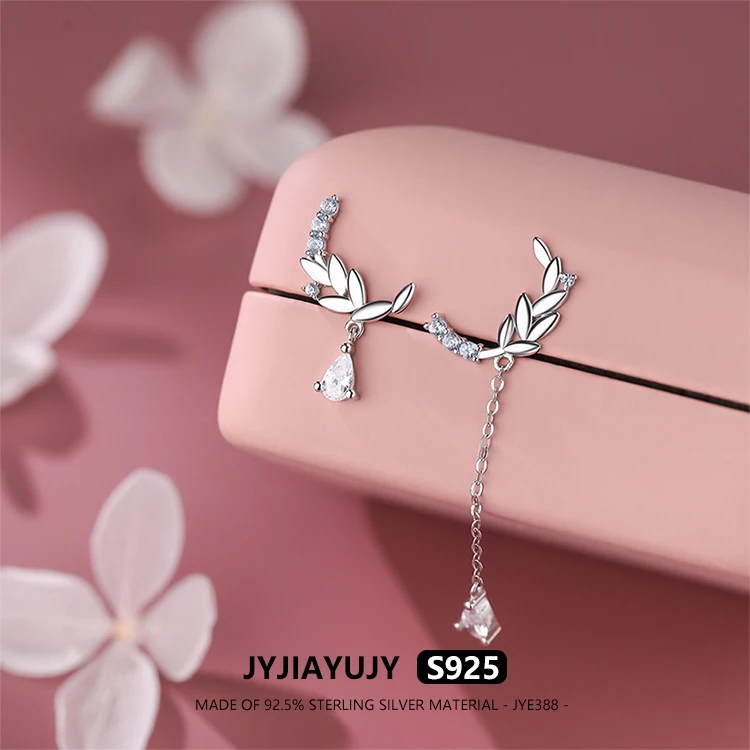 

JYJIAYUJY 100% Whole Original Sterling Silver S925 Drop Earrings In Stock Ear Of Wheat Fashion Jewelry Gift Daily JYE388