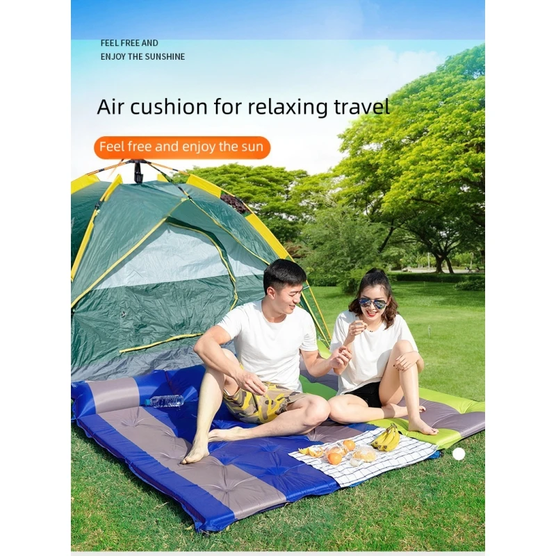 Outdoor Tent Moisture-Proof Mat Thickened And Widened Single Person Nap Mat Floor Mat Can Be Spliced Automatic Inflation Mat