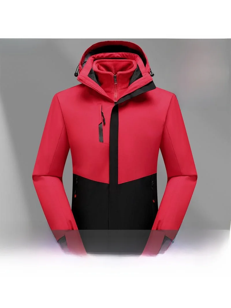 

Куртка-ветровка ex Tee-in-One с отстегивающейся флисовой подкладкой для походов, осенне-зимняя, с принтованным логотипом, из полиэфирного волокна