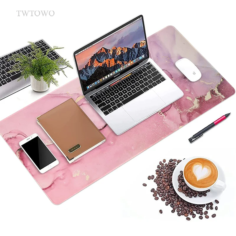 Pink Marble Mouse Pad Gamer XL Custom Home Large Mousepad XXL keyboard pad Non-Slip Carpet Office Desktop Mouse Pad