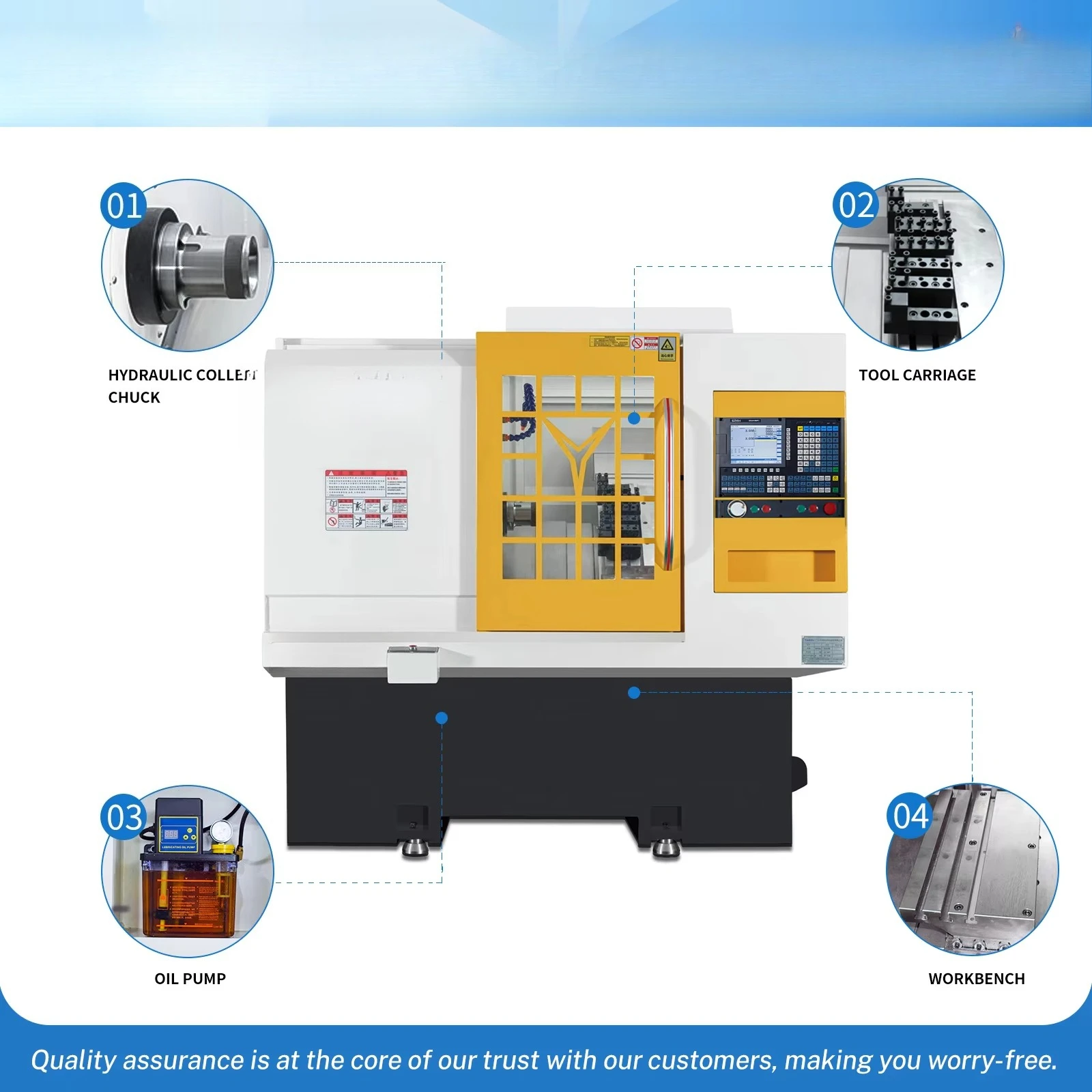 Industrial CNC Turning Center 3-Axis Mill-Turn Fast Freight Calc 0.002mm Accuracy
