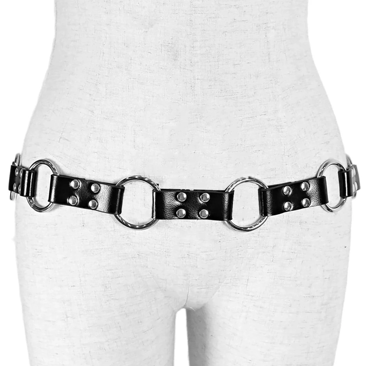 女性のファッション Pu レザーハーネスウエストベルトサスペンダー女性のためのパンク装飾ウエストベルトストラップゴシック衣類アクセサリー