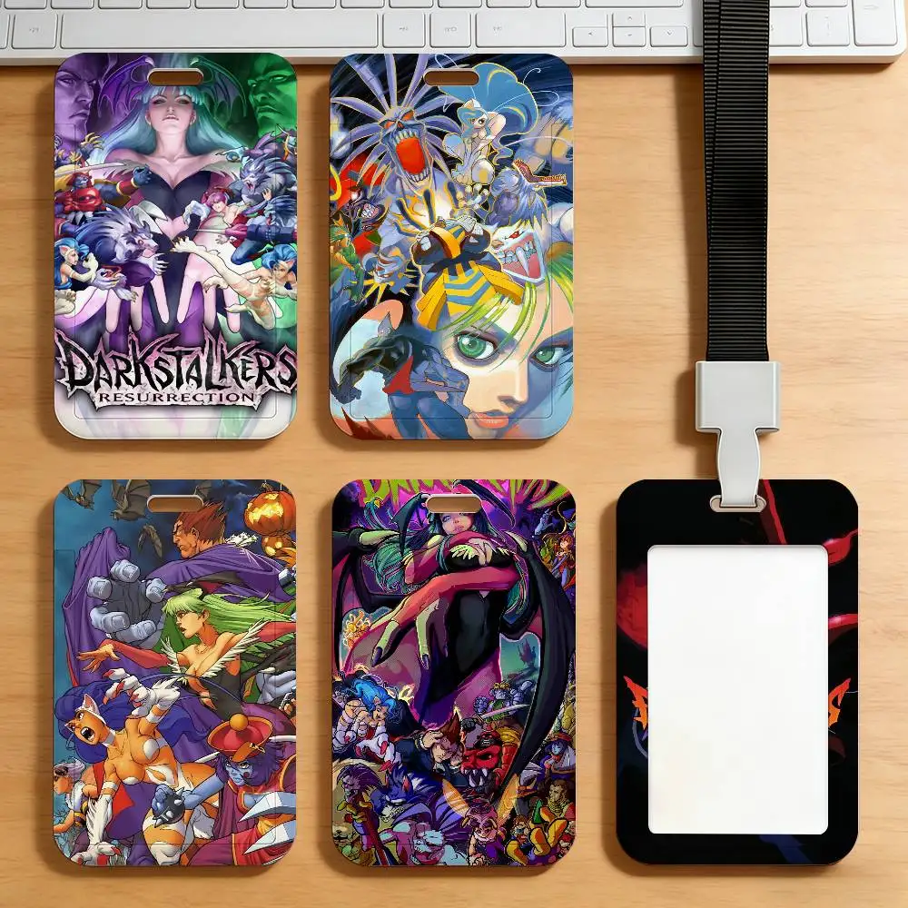 Anime D-Darkstalkers Card Holder Corporate Business Work Badge Holders Uisex Credit Bus Daily Commute ID Case
