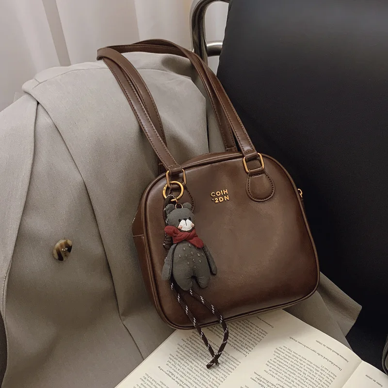 

2025 Winter Vintage Underarm Square Bag for Women Adjustable Shoulder Purse with Top Handle Designer-Inspired Day to Night Bag