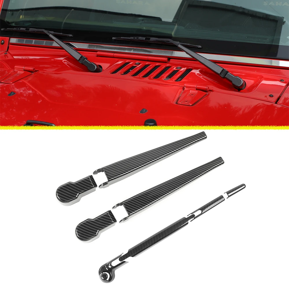 Voor Achter Ruitenwisser Decoratie Cover Trim Decals voor Jeep Wrangler JK 2007-2017 Rubicon Sahara Sport ABS Auto Exterieur accessoires