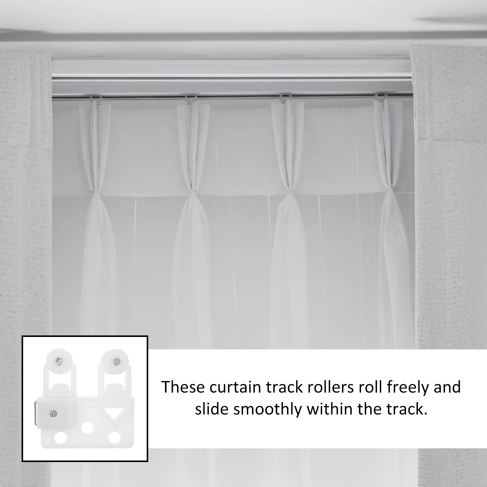 5 Pairs Curtain Magnetic Touch Wheel Home Accessory Accessories Rail Track Roller Caravan Runners Pulley Supply Gliders