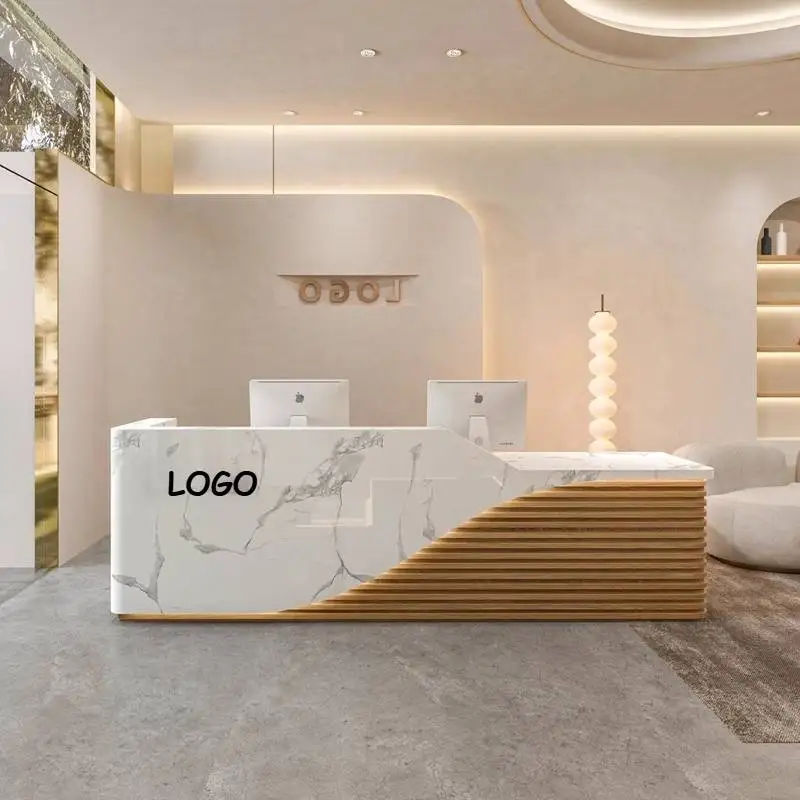 Nordic Company Hotel Reception Desk Beauty Salon Clothing Store Reception Desks New Company Universal Mostrador Hotel Furniture