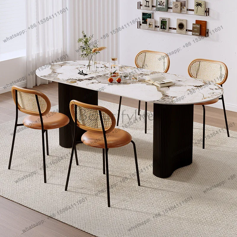 LD Lounge Decoration Dining Table Luxury Design Restaurant Writing Dining Table Salon   Space Saving Furniture